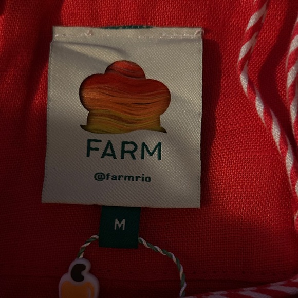 NWT FARM Rio Vibrant Red Midi Dress, M - Picture 2 of 7